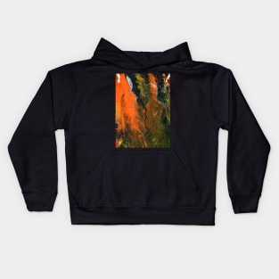 Volcano Breath Fluid Art Kids Hoodie